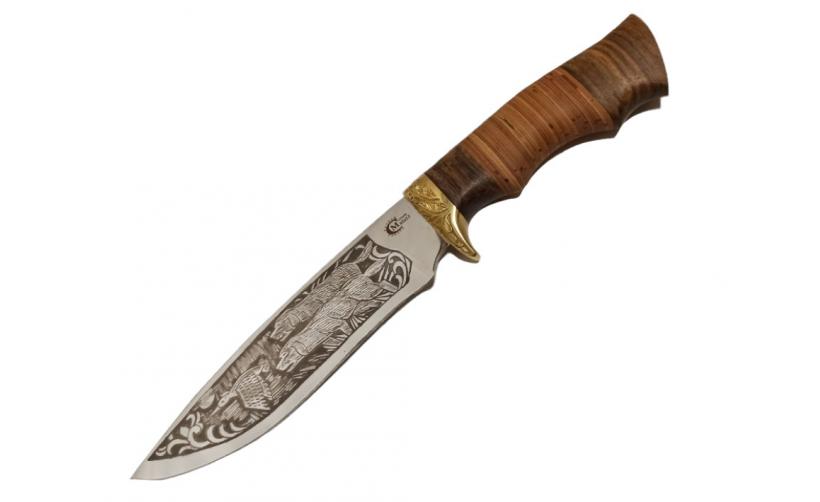 Нож 65х13 Близнец с гравировкой